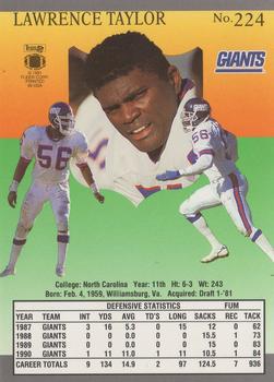 1991 Ultra #224 Lawrence Taylor Back