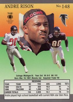 1991 Ultra #148 Andre Rison Back