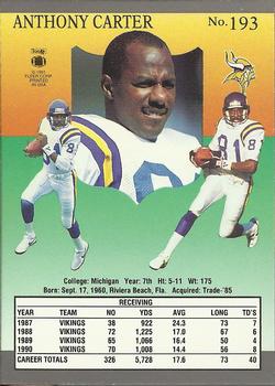 1991 Ultra #193 Anthony Carter Back