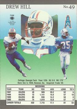 1991 Ultra #49 Drew Hill Back