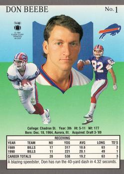 1991 Ultra #1 Don Beebe Back