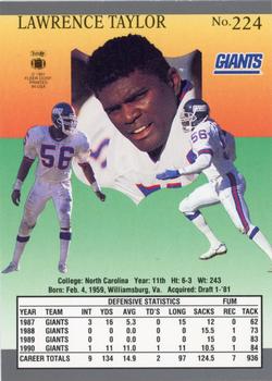 1991 Ultra #224 Lawrence Taylor Back