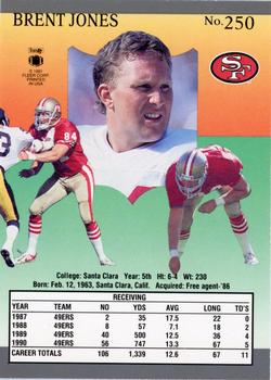 1991 Ultra #250 Brent Jones Back