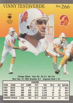 1991 Ultra #266 Vinny Testaverde Back