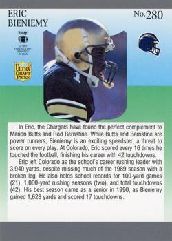 1991 Ultra #280 Eric Bieniemy Back