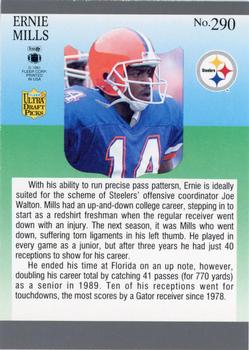 1991 Ultra #290 Ernie Mills Back