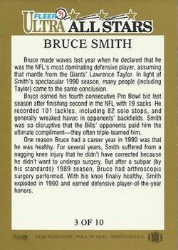 1991 Ultra - Ultra All Stars #3 Bruce Smith Back