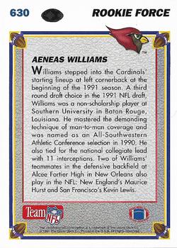 1991 Upper Deck #630 Aeneas Williams Back