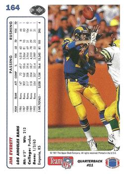 1991 Upper Deck #164 Jim Everett Back