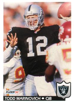 1992 Fleer #201 Todd Marinovich Front