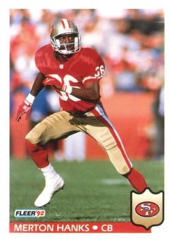 1992 Fleer #378 Merton Hanks Front