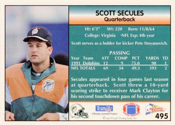 1992 Pacific #495 Scott Secules Back