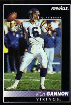 1992 Pinnacle #215 Rich Gannon Front