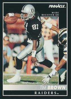 1992 Pinnacle #67 Tim Brown Front