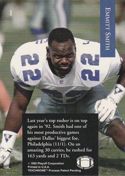 1992 Playoff #1 Emmitt Smith Back