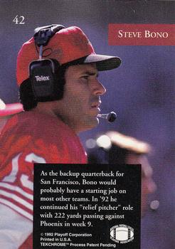 1992 Playoff #42 Steve Bono Back