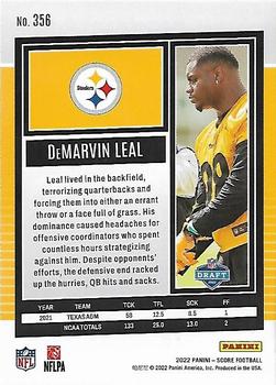 2022 Score - Purple #356 DeMarvin Leal Back