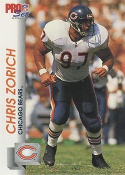 1992 Pro Set #454 Chris Zorich Front