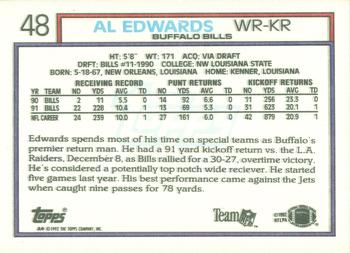 1992 Topps #48 Al Edwards Back