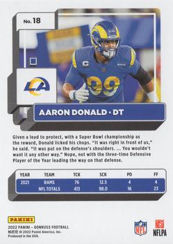 2022 Donruss #18b Aaron Donald Back