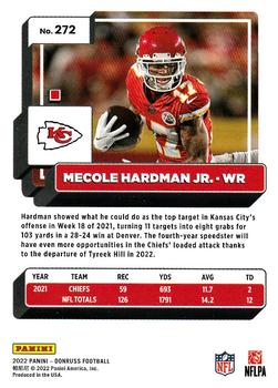 2022 Donruss #272 Mecole Hardman Jr. Back