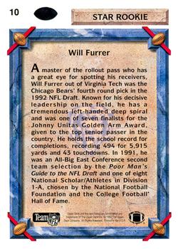 1992 Upper Deck #10 Will Furrer Back