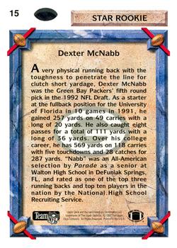 1992 Upper Deck #15 Dexter McNabb Back