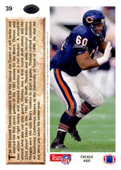 1992 Upper Deck #39 Stan Thomas Back