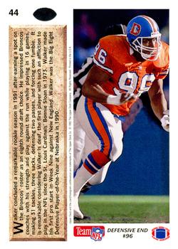 1992 Upper Deck #44 Kenny Walker Back