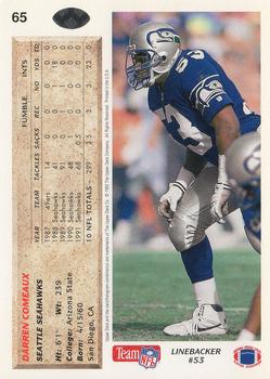 1992 Upper Deck #65 Darren Comeaux Back