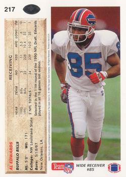 1992 Upper Deck #217 Al Edwards Back