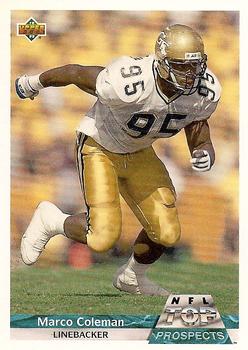 1992 Upper Deck - Gold #G6 Marco Coleman Front