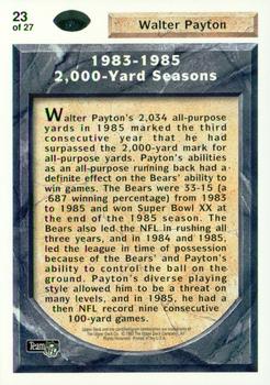 1992 Upper Deck - Football Heroes: Walter Payton #23 Walter Payton Back