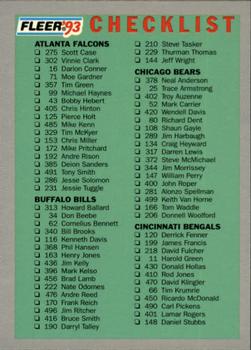 1993 Fleer #249 Checklist 1/4 Front