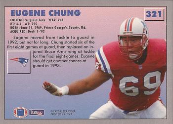 1993 Fleer #321 Eugene Chung Back