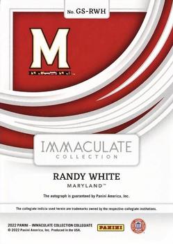 2022 Panini Immaculate Collection Collegiate - All-Time Greats Signatures Ruby #GS-RWH Randy White Back