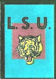 1960 Topps - Metallic Stickers #NNO LSU Tigers Front