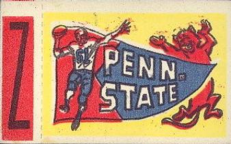 1961 Topps - Flocked Stickers #NNO Penn State Nittany Lions Z Front