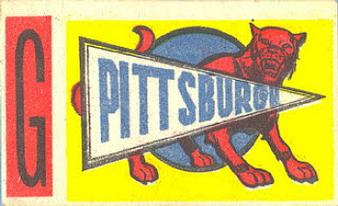 1961 Topps - Flocked Stickers #NNO Pittsburgh Panthers G Front