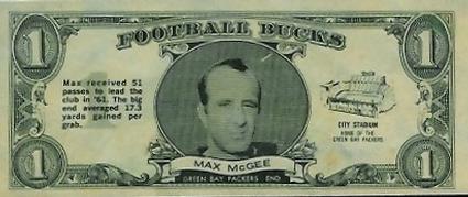 1962 Topps - Bucks #36 Max McGee Front