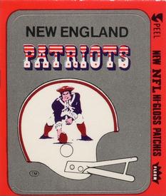 1977 Fleer Team Action - Stickers (Hi-Gloss Patches) #NNO New England Patriots Helmet Front