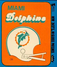 1978 Fleer Team Action - Stickers (Hi-Gloss Patches) #NNO Miami Dolphins Helmet Front