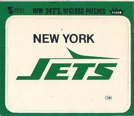 1979 Fleer Team Action - Stickers (Hi-Gloss Patches) #NNO New York Jets Logo Front