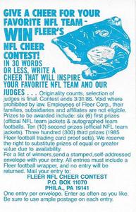 1985 Fleer Team Action - Stickers #NNO Detroit Lions Helmet Back
