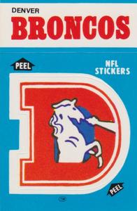 1987 Fleer Team Action - Stickers #NNO Denver Broncos Logo Front