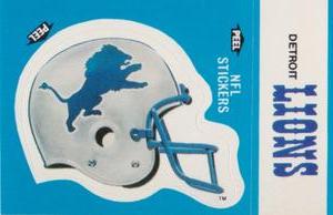 1987 Fleer Team Action - Stickers #NNO Detroit Lions Helmet Front