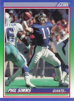 1990 Score 100 Hottest #7 Phil Simms Front