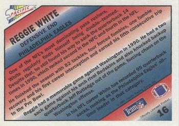 1991 Pacific - Pacific Picks the Pros Gold #16 Reggie White Back