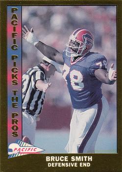 1991 Pacific - Pacific Picks the Pros Gold #17 Bruce Smith Front