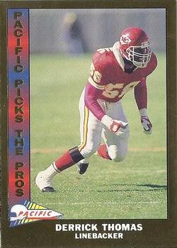 1991 Pacific - Pacific Picks the Pros Gold #18 Derrick Thomas Front